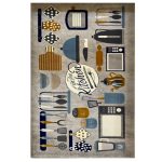 فرش کودک طرح وسایل آشپزخانه