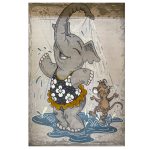 فرش کودک طرح فیل و موش