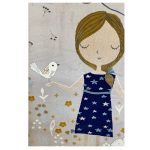 فرش کودک طرح دختر بادکنک