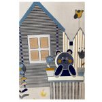 فرش کودک طرح خرس عروسکی