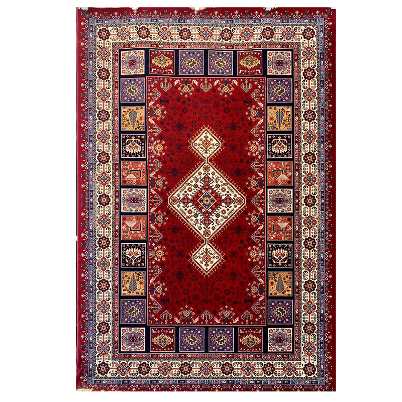 فرش گبه عشایری زمینه لاکی فرش گبه عشایری زمینه لاکی