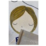 فرش کودک طرح دختر بادکنک