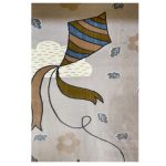 فرش کودک طرح دختر دوچرخه سوار