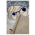 فرش کودک طرح دختر دوچرخه سوار