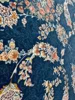 فرش ماشینی 1500 شانه طرح افشان آبی مارین - تصویر 4