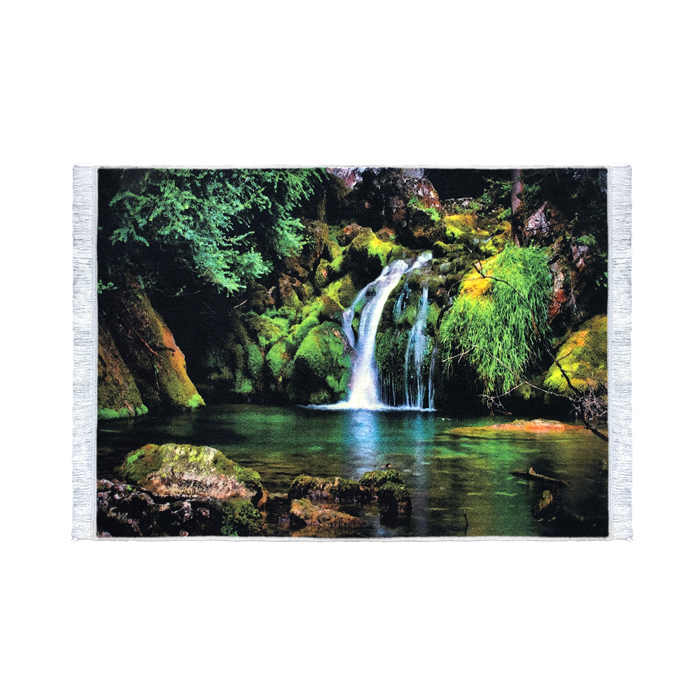 تابلو فرش کلاریس طرح چشمه جنگلی تابلو فرش کلاریس طرح چشمه جنگلی