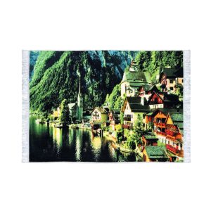 تابلو فرش کلاریس طرح خانه های کوهستانی