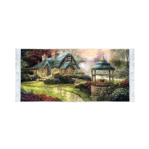 تابلو فرش کلاریس طرح کلبه بارانی