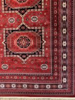 فرش ماشینی ترکمن 500 شانه طرح بلوچ کد B320 - تصویر 4