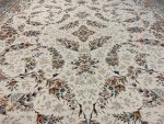 فرش ماشینی 1500 شانه طرح افشان کرم - تصویر 2
