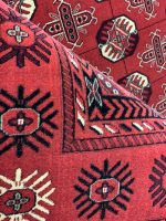 فرش ماشینی ترکمن 500 شانه طرح بلوچ کد B315 - تصویر 3