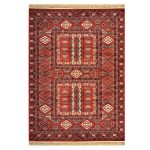 فرش ماشینی ترکمن 500 شانه طرح بلوچ کد B313