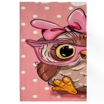 فرش کودک اختصاصی طرح جغد صورتی - تصویر 3