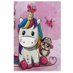 فرش کودک اختصاصی جغد دکوفان صورتی - تصویر 3