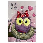 فرش کودک اختصاصی جغد دکوفان صورتی - تصویر 4