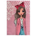 فرش کودک اختصاصی دختر موفرفری صورتی - تصویر 4