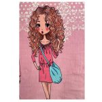 فرش کودک اختصاصی دختر موفرفری صورتی - تصویر 3