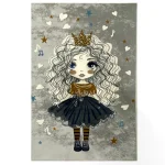 فرش کودک طرح دختر مو فری کد SB941