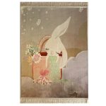 فرش کودک گربه نقره ای