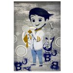 فرش کودک پسر کرواتی با گیتار کدSB945