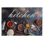 فرش اشپزخانه ادویه جات زمینه زغالی ۱۰۰۴۹۴