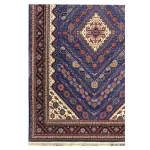 فرش بختیاری زمینه آبی کاربنی کد H50208