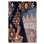 فرش گبه زمینه سرمه ایی کد H50206 - تصویر 3