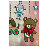 فرش عروسکی دخترانه زمینه صورتی کد100276 - تصویر 3