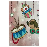 فرش عروسکی دخترانه زمینه صورتی کد100276 - تصویر 2