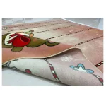 فرش عروسکی دخترانه زمینه صورتی کد100276 - تصویر 5