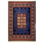 فرش عشایری زمینه سرمه ایی کد H50205