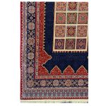 فرش عشایری زمینه سرمه ایی لاکی کدH50205