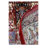 فرش عشایری زمینه لاکی کد H50212 - تصویر 3