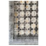 فرش مدرن زمینه طوسی دودی کدS701