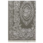 فرش مدرن طوسی نقره ایی کد S707