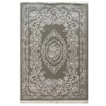 فرش مدرن طوسی نقره ایی کد S707