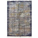 فرش پتینه خاکستری سرمه ای کدS914