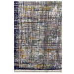 فرش پتینه خاکستری سرمه ای کدS914