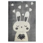 فرش کودک خرگوش زمینه طوسی کد100286