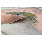 فرش کودک دختر موفرفری صورتی کد100285 - تصویر 4