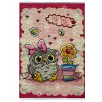 فرش کودک دکوفان زمینه صورتی کد100252