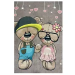 فرش کودک خرس دو قلو کد100270 - تصویر 2