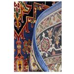 فرش گبه زمینه آبی کاربنی کد H50202