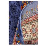 فرش گبه زمینه سرمه ایی کد H50204 - تصویر 3