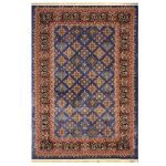 فرش گبه زمینه آبی کاربنی کد H50206