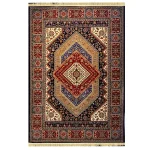 فرش گبه زمینه سرمه ایی کد H50207