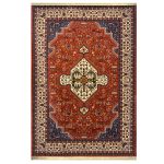 فرش گبه زمینه لاکی کد H50201