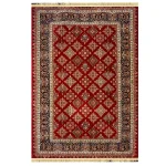 فرش گبه زمینه لاکی کد H50206