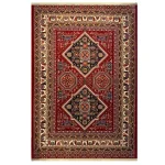 فرش گبه زمینه لاکی کد H50213