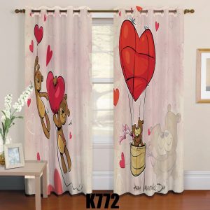 ست فرش پرده بالن هوا قلبی F342